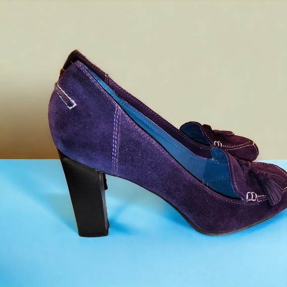 VIA SPIGA | ✨🪻NICE ✨ Purple Suede Squared-Toe 3" Heels | Size 6 M - Picture 14 of 14